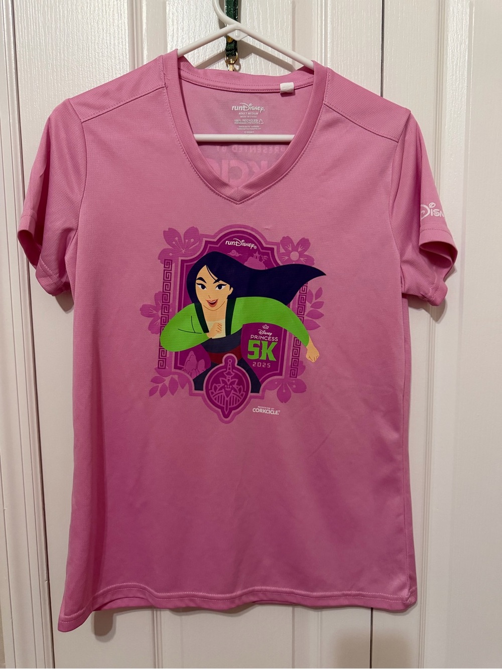 Disney Princess 5K Pink T-Shirt with Mulan Graphic women’s shirt